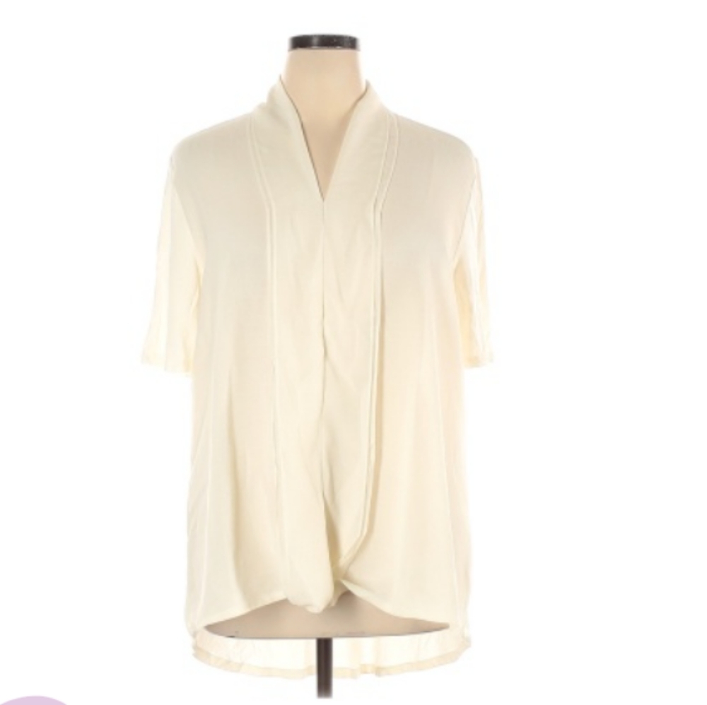 NEW H by Halston  Blouse W/ Shawl Collar - Picture 12 of 12